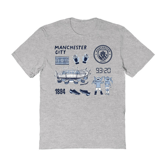 Manchester City Vive La Fete Toddler Impressions Icons T-Shirt Discount - Gray