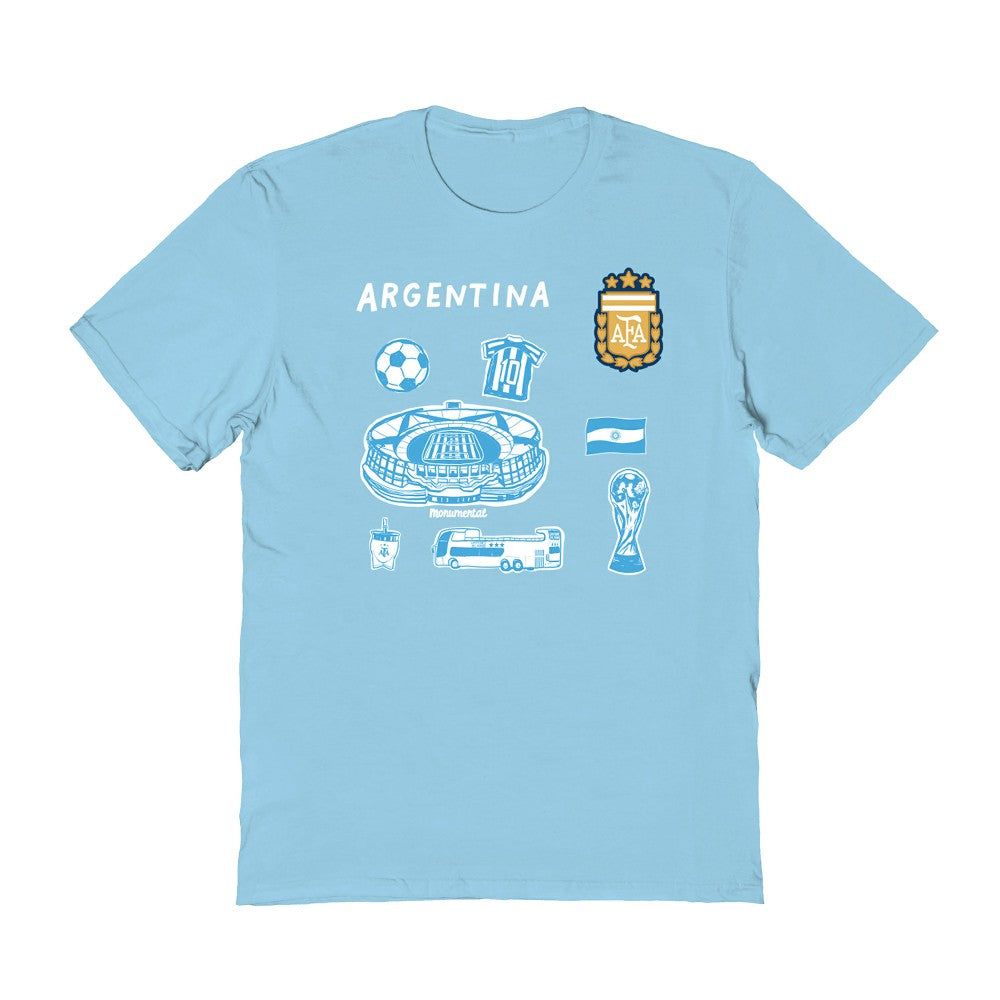 Argentina National Team Vive La Fete Toddler Impressions Icons T-Shirt for sale - Light Blue