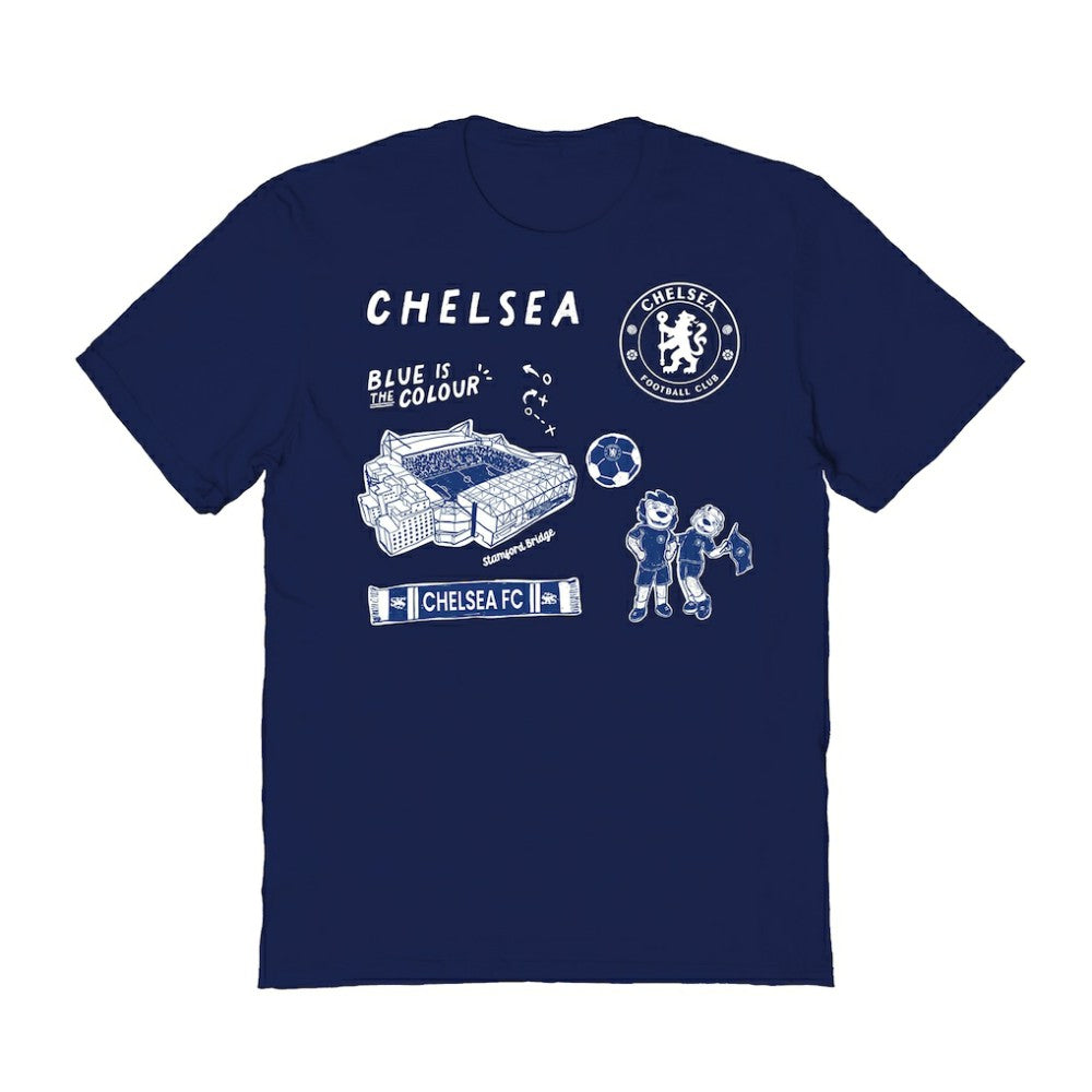 Chelsea Vive La Fete Toddler Impressions Icons T-Shirt on sale - Navy