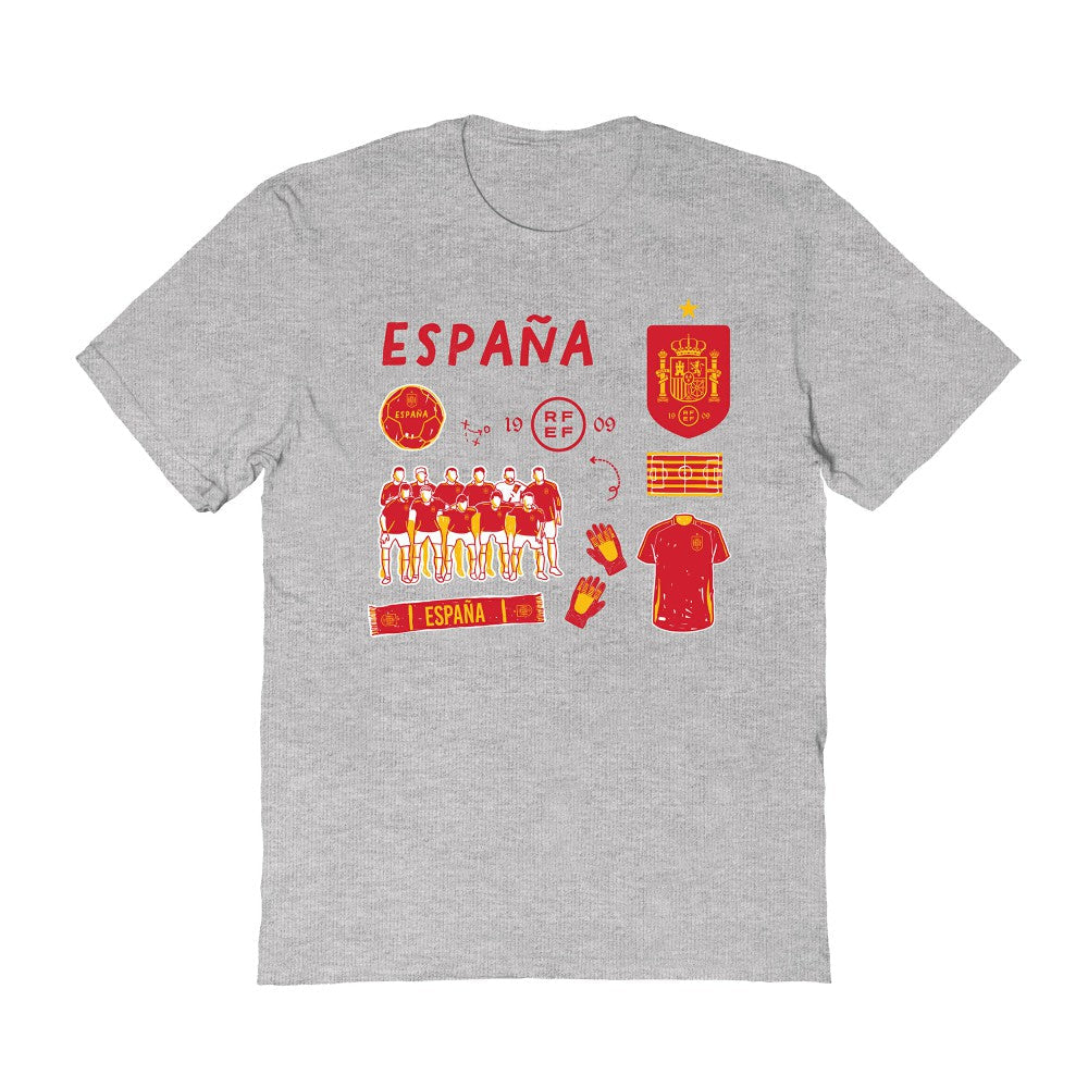 Spain National Team Vive La Fete Toddler Impressions Icons T-Shirt for sale - Gray