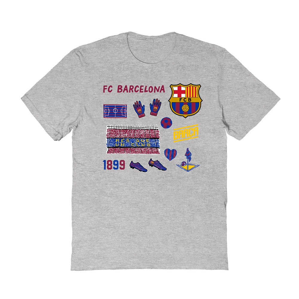 Barcelona Vive La Fete Toddler Impressions Icons T-Shirt on sale - Gray