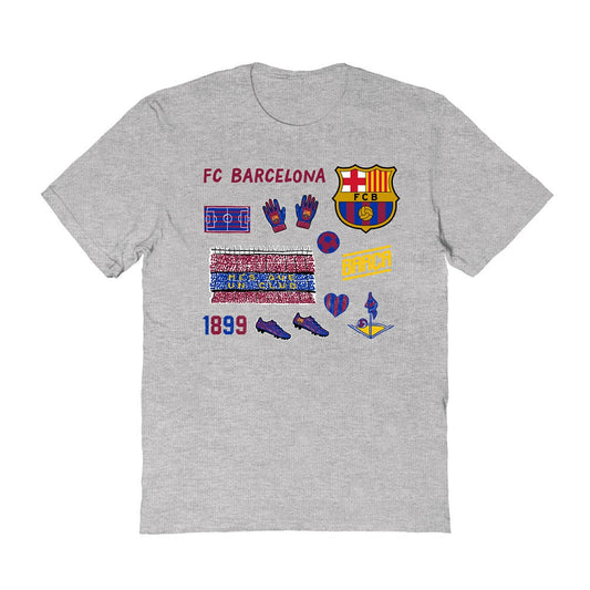 Barcelona Vive La Fete Toddler Impressions Icons T-Shirt on sale - Gray