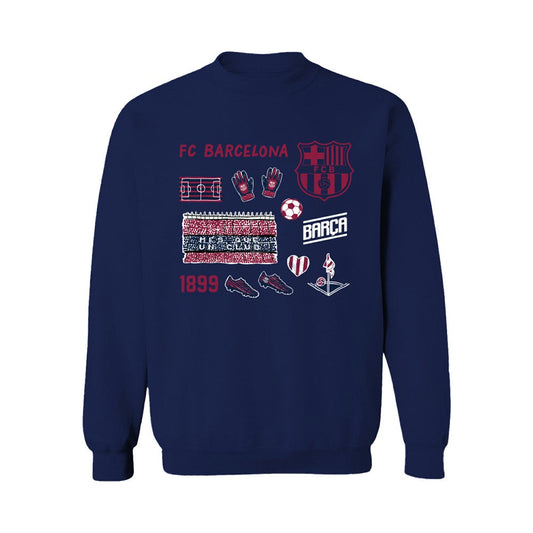 Barcelona Vive La Fete Women's Impressions Icons Sweatshirt on sale - Navy