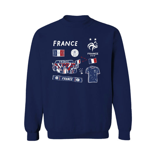 France National Team Vive La Fete Women's Impressions Icons Sweatshirt for sale - Navy