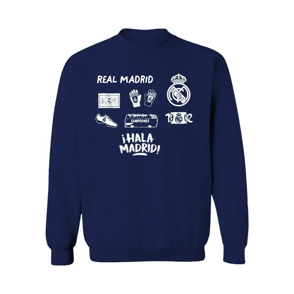 Real Madrid Vive La Fete Women's Impressions Icons Sweatshirt Discount - Navy