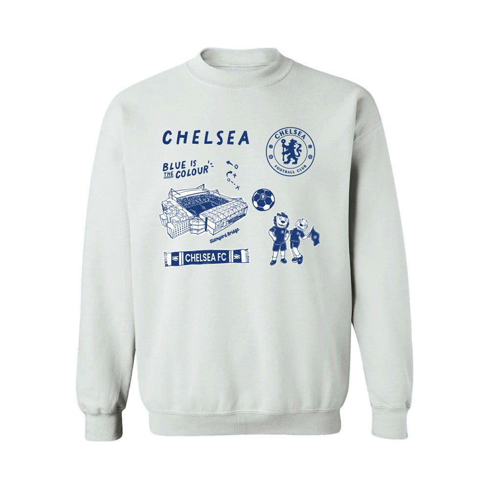 Chelsea Vive La Fete Women's Impressions Icons Sweatshirt on sale - White