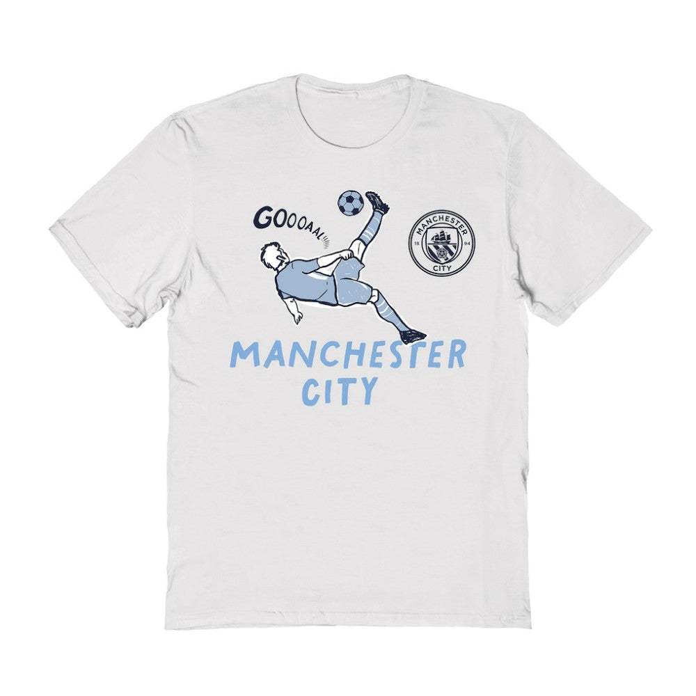 Manchester City Vive La Fete Women's Chilena Style T-Shirt Discount - White