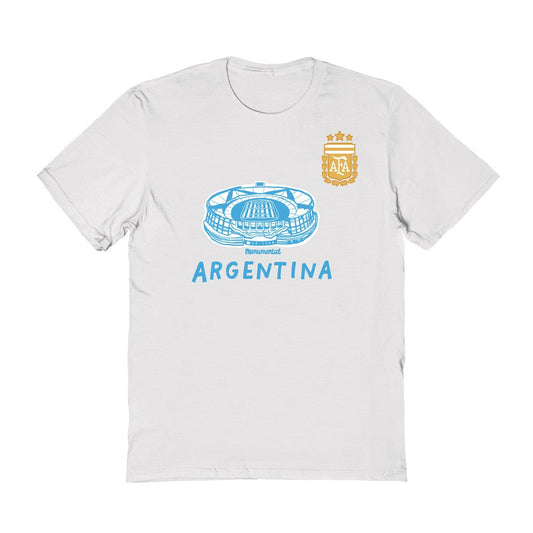 Argentina National Team Vive La Fete Women's Stadium Style T-Shirt for sale - White