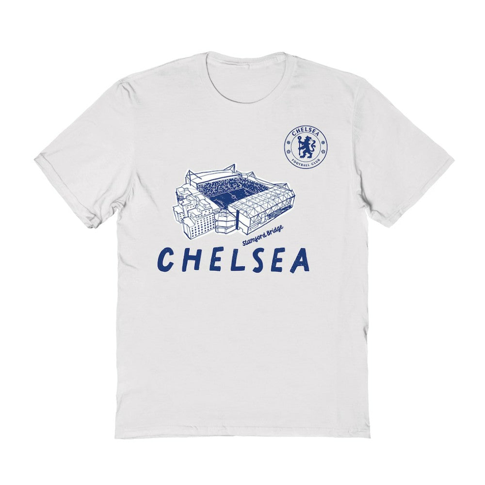 Chelsea Vive La Fete Women's Stadium Style T-Shirt on sale - White