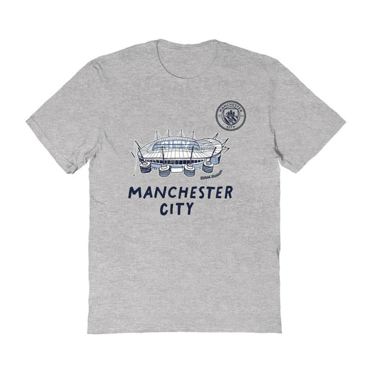 Manchester City Vive La Fete Women's Stadium Style T-Shirt Discount - Gray