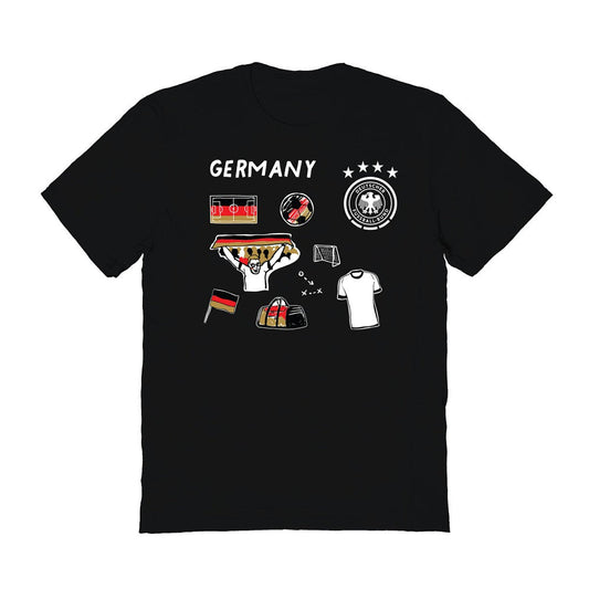 Germany National Team Vive La Fete Women's Impressions Icons T-Shirt for sale - Black