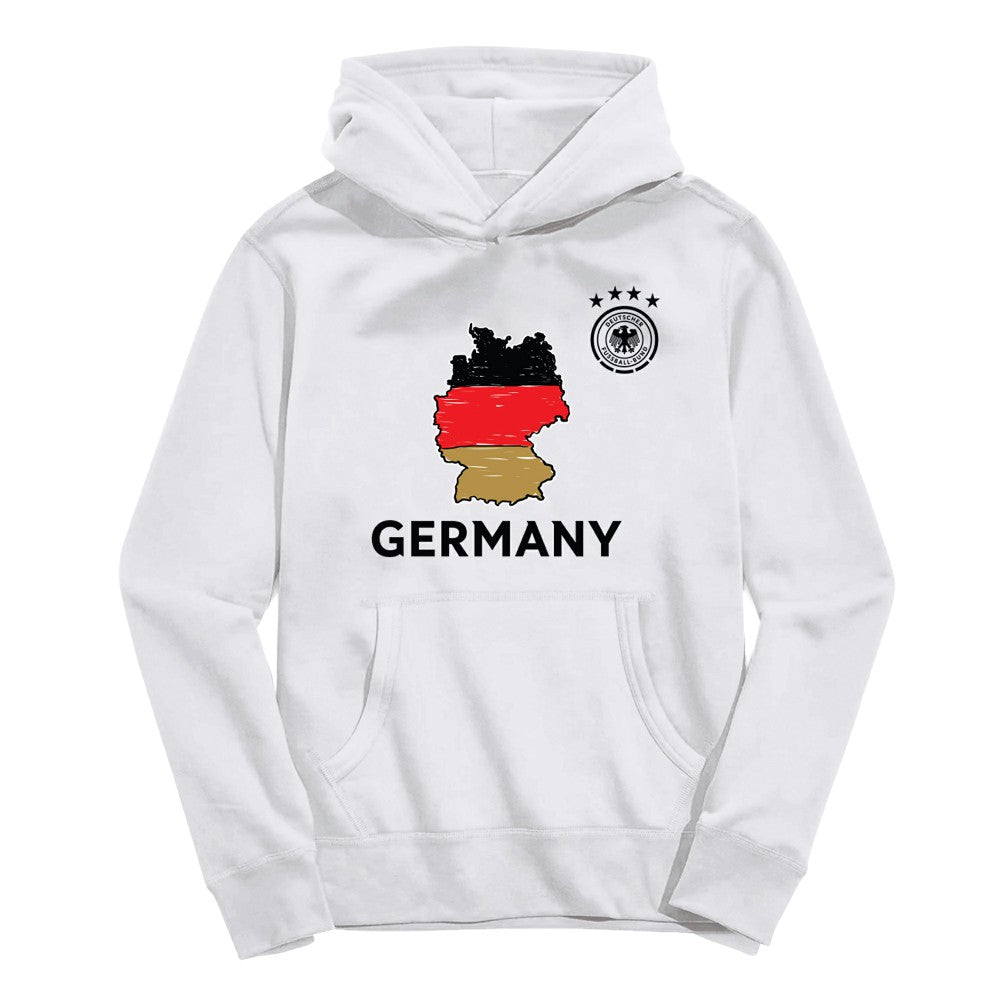 Germany National Team Vive La Fete Youth Map Style Hoodie for sale - White