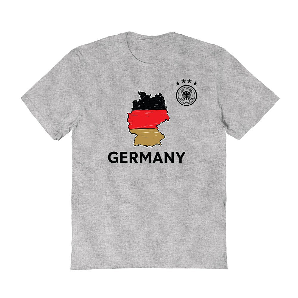 Germany National Team Vive La Fete Youth Map Style T-Shirt for sale - Gray