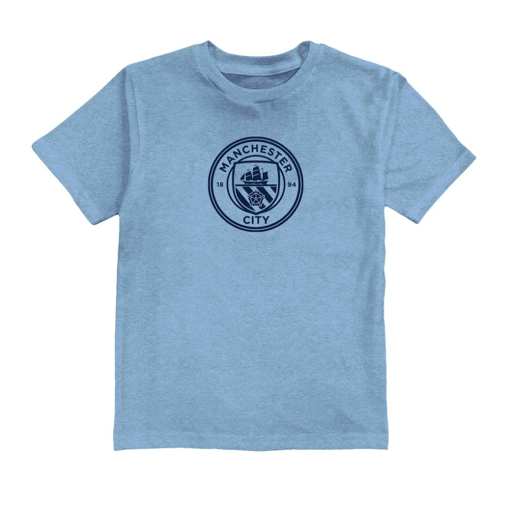 Phil Foden Manchester City Vive La Fete Youth Player Name & Number Color Badge T-Shirt Discount - Light Blue
