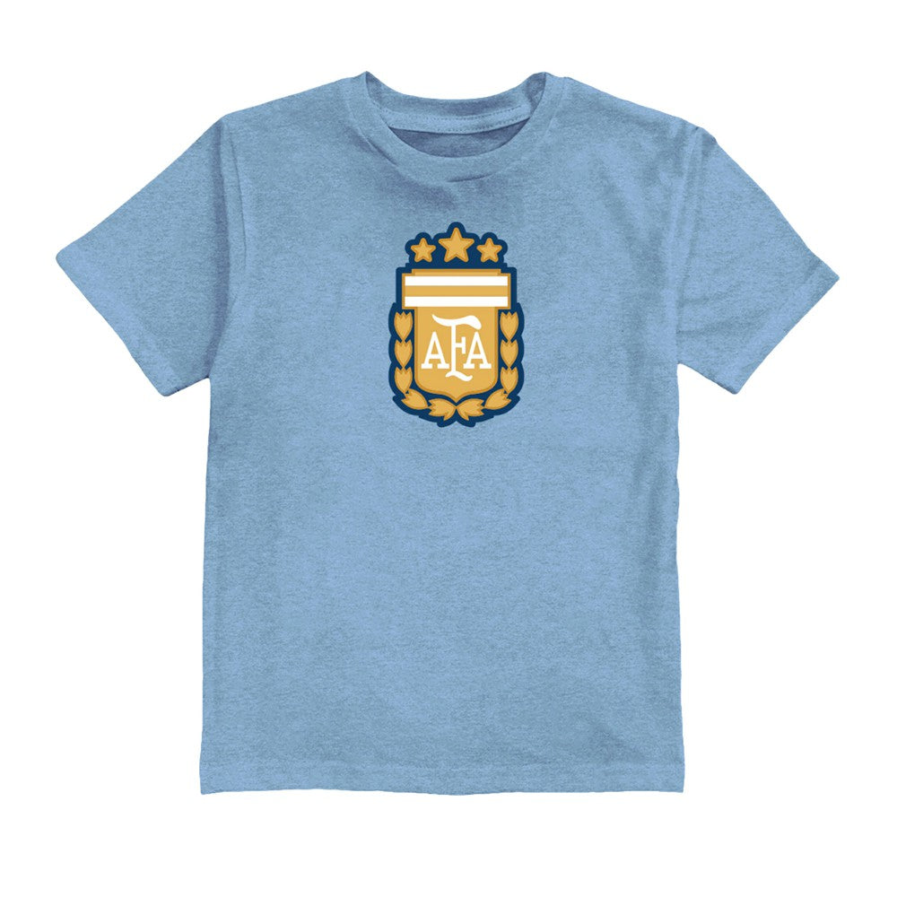 Lautaro Martinez Argentina National Team Vive La Fete Youth Player Name & Number Color Badge T-Shirt for sale - Light Blue