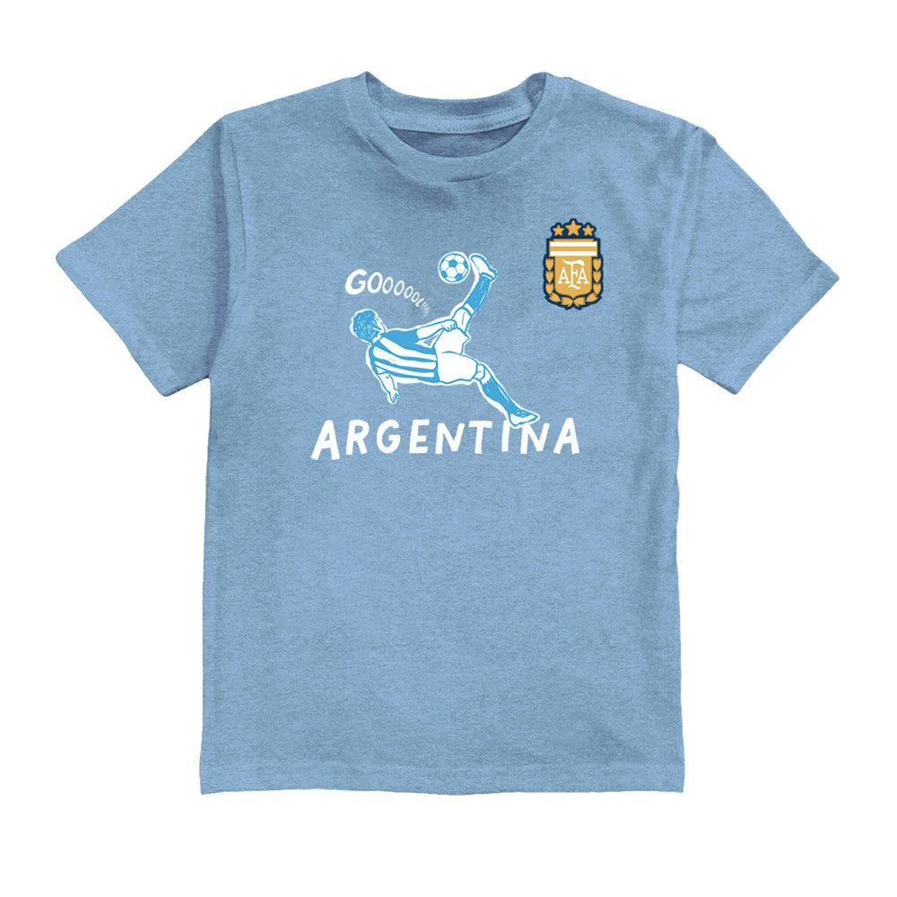 Lautaro Martinez Argentina National Team Vive La Fete Youth Player Name & Number Chilena Style T-Shirt for sale - Light Blue