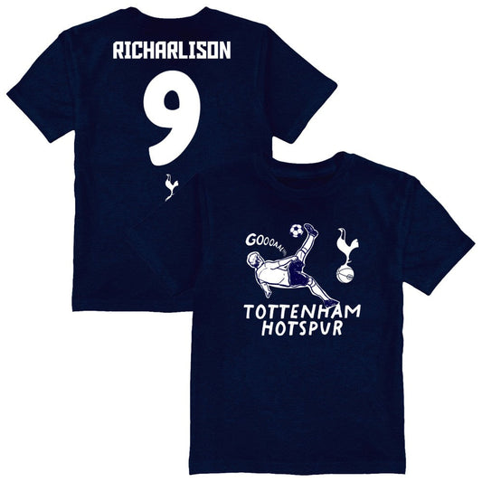 Richarlison Tottenham Hotspur Vive La Fete Toddler Player Name & Number Chilena Style T-Shirt Sale - Navy