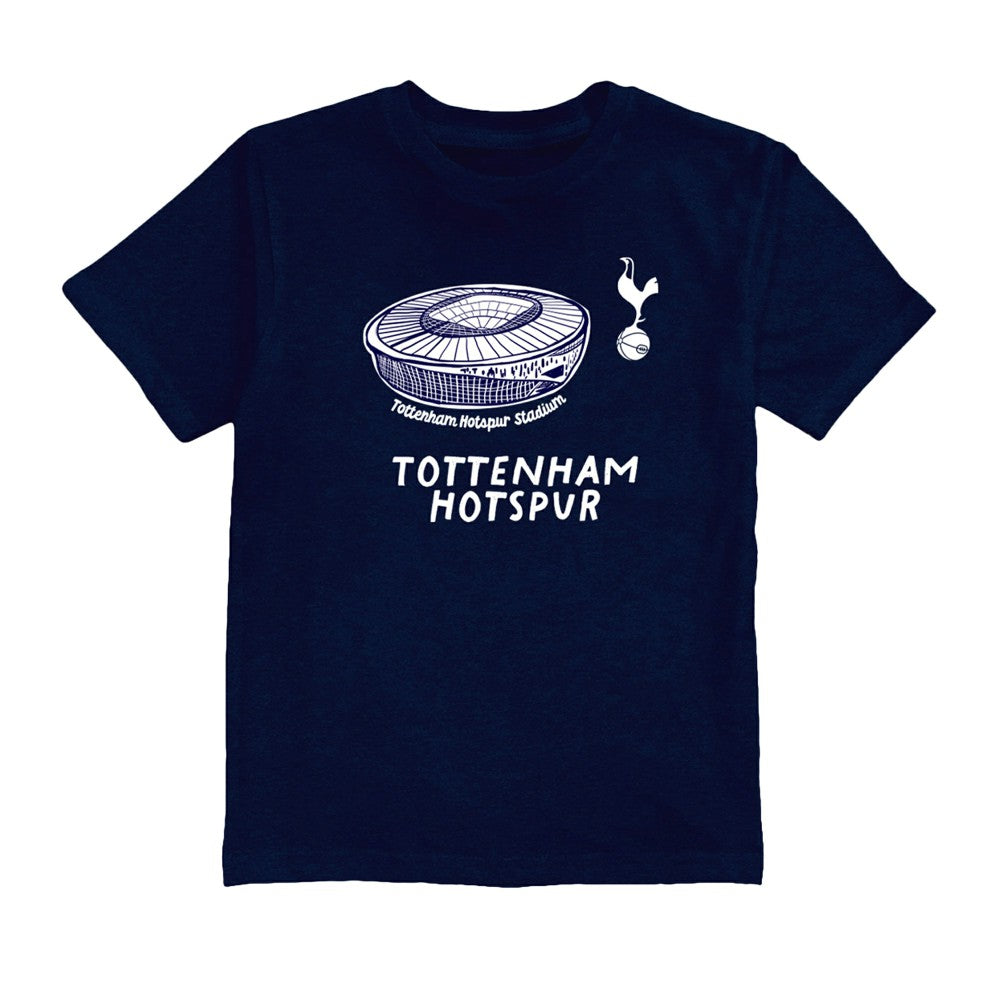 Cristian Romero Tottenham Hotspur Vive La Fete Youth Player Name & Number Stadium Style T-Shirt Sale - Navy