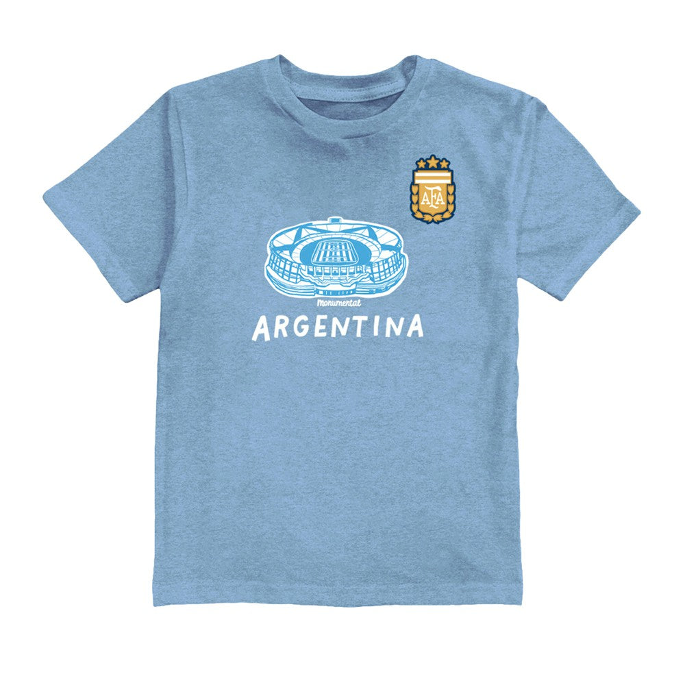 Julián Álvarez Argentina National Team Vive La Fete Toddler Player Name & Number Stadium Style T-Shirt for sale - Light Blue