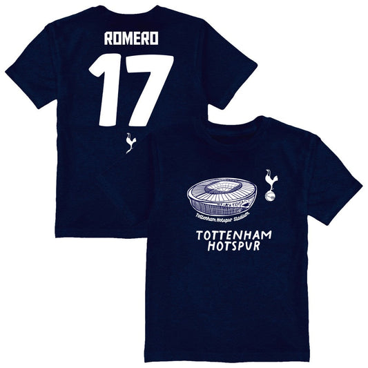 Cristian Romero Tottenham Hotspur Vive La Fete Toddler Player Name & Number Stadium Style T-Shirt Sale - Navy