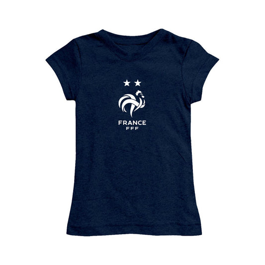 France National Team Vive La Fete Girls Toddler Color Badge Fitted T-Shirt for sale - Navy