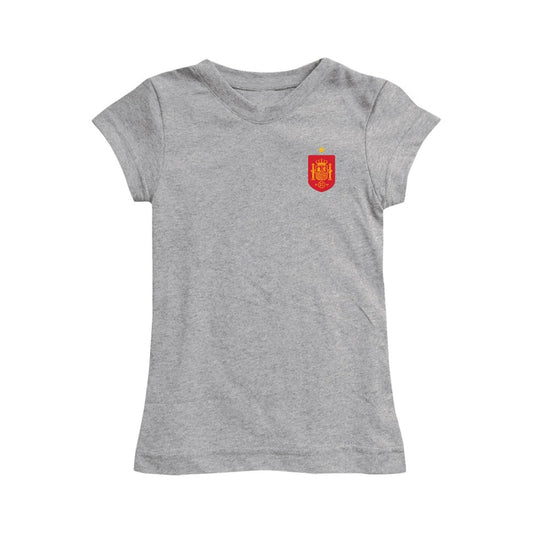 Spain National Team Vive La Fete Girls Youth Impressions Artwork Fitted T-Shirt for sale - Gray
