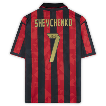 Andriy Shevchenko AC Milan Autographed 1994 Red/Black Home Jersey  on sale - Icons