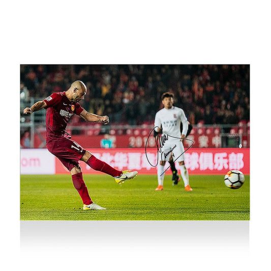 Javier Mascherano Liverpool ICONS Autographed Tackle On Ryan Giggs Photograph