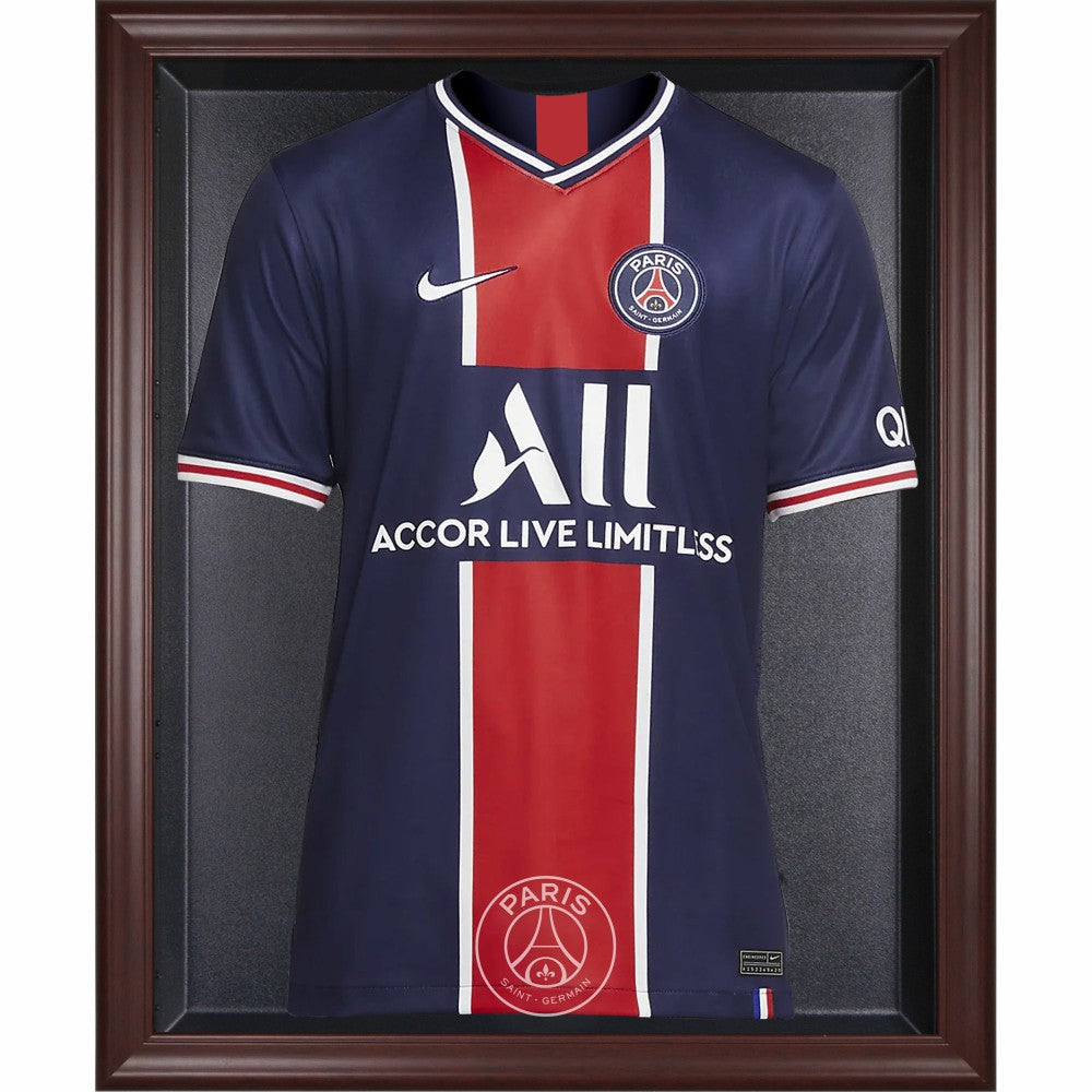Paris Saint-Germain Mahogany Framed Team Logo Jersey Display Case