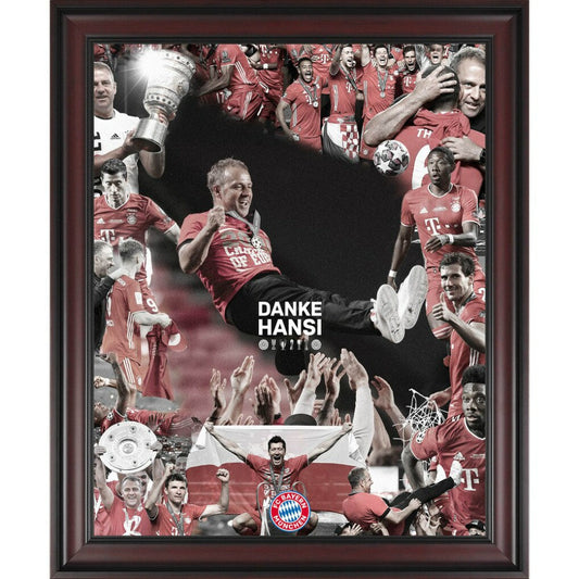 Bayern Munich Framed 16" x 20" Danke Hansi Commemorative Photograph