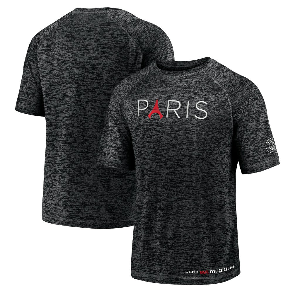 Paris Saint-Germain Tower Space-Dye Raglan T-Shirt on sale - Black