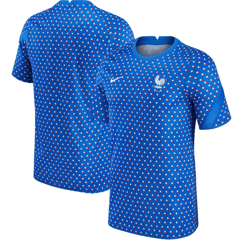 France Women's National Team 2021/22 Pre-Match Top for sale - Blue