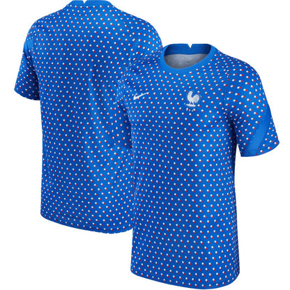 France Women's National Team 2021/22 Pre-Match Top for sale - Blue