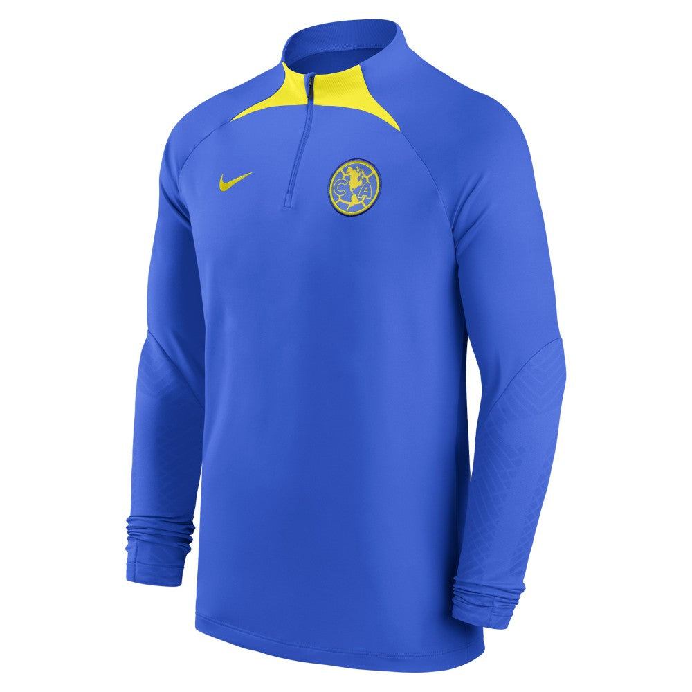 Club America 2022/23 Strike Drill Performance Raglan Quarter-Zip Long Sleeve Top Discount - Blue