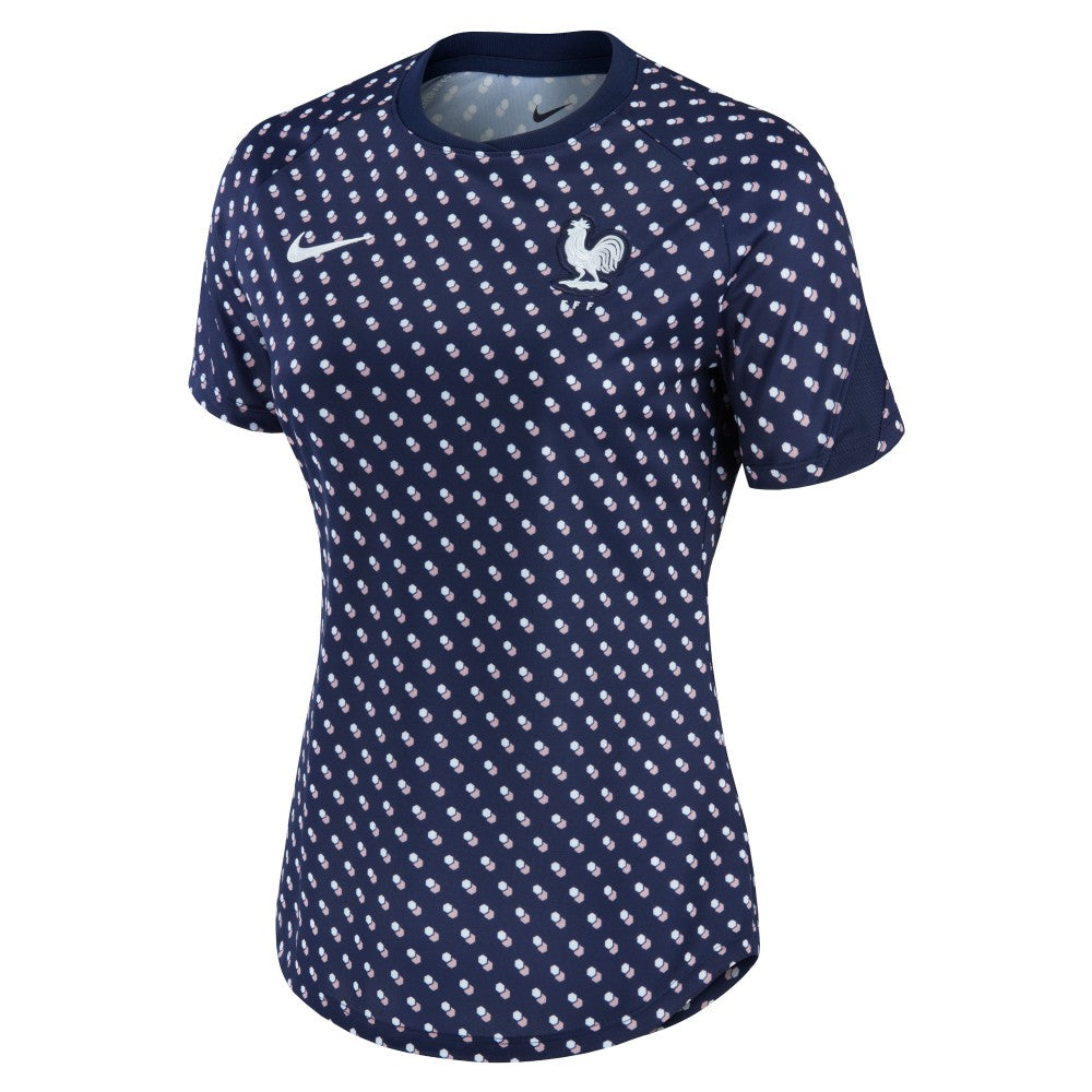 France National Team Women's 2022/23 Pre-Match Home Performance Top for sale - Navy