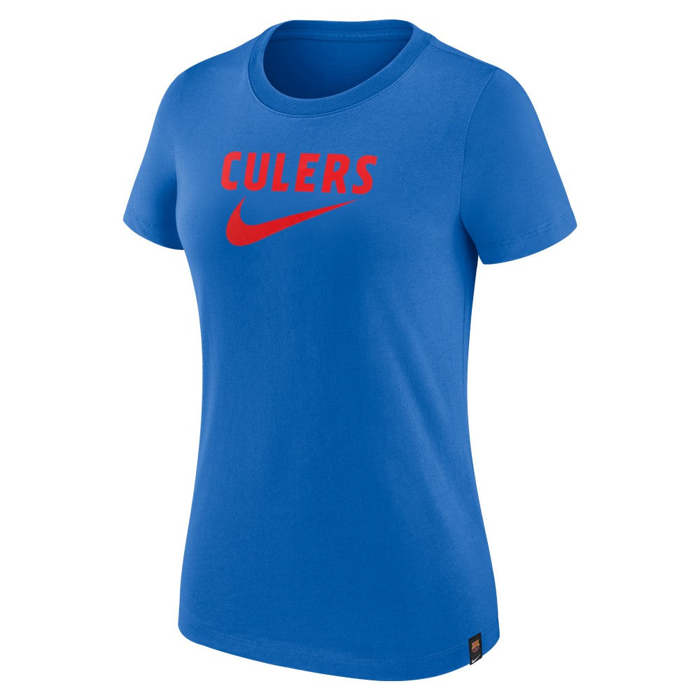 Barcelona Women's Swoosh T-Shirt on sale - Blue