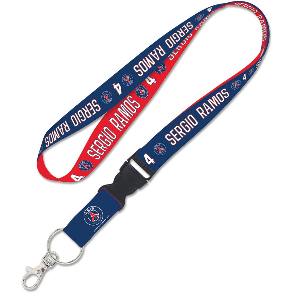 Sergio Ramos Paris Saint-Germain WinCraft 1" Player Detachable Buckle Lanyard