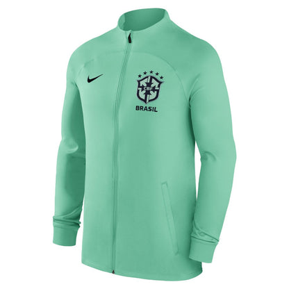 Brazil National Team Strike Raglan Full-Zip Performance Track Jacket for sale - Green