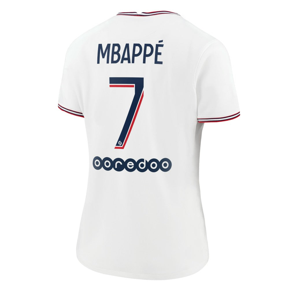 Kylian Mbappé Paris Saint-Germain Jordan Brand Women's 2021/22 Fourth Replica Jersey on sale - White