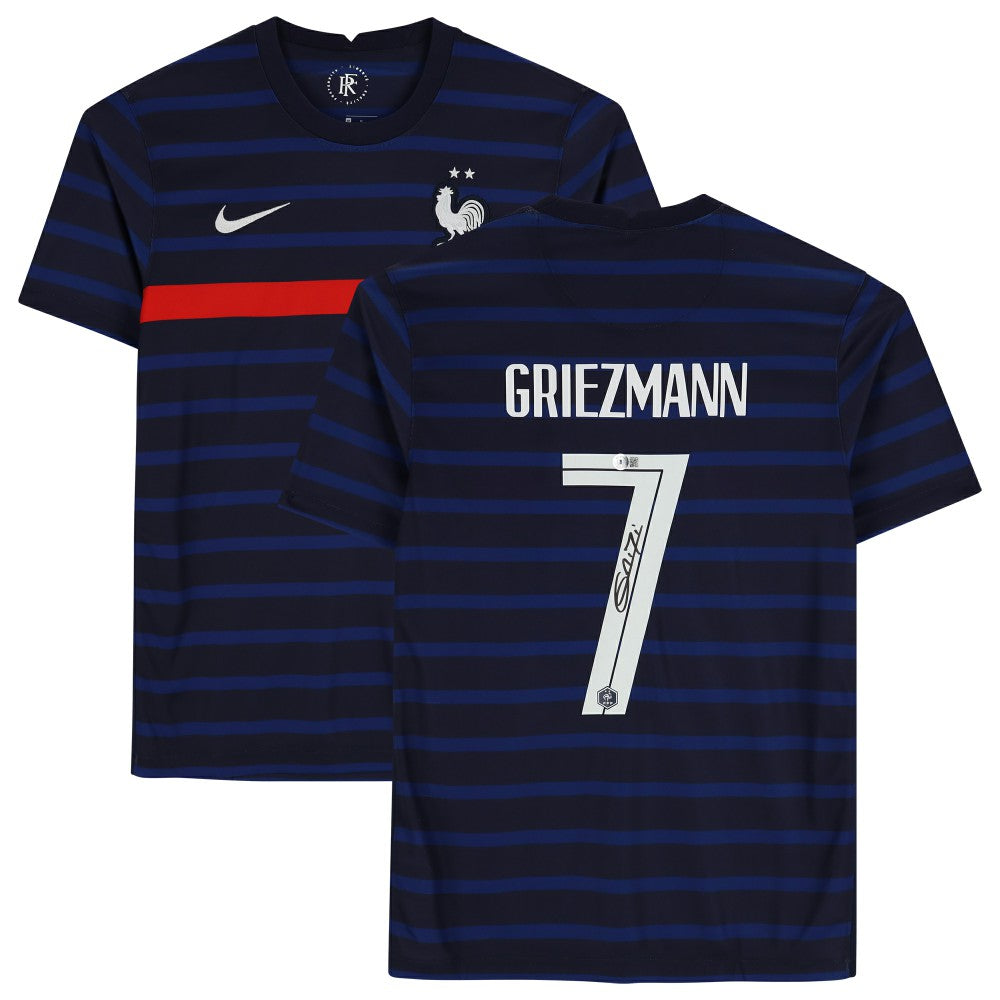 Antoine Griezmann France Autographed Blue Jersey