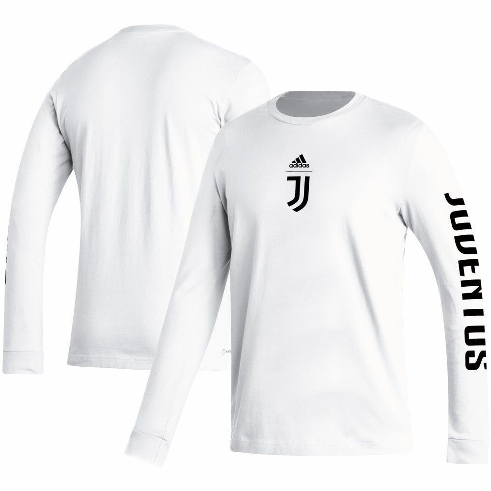Juventus Team Crest Long Sleeve T-Shirt Discount - White