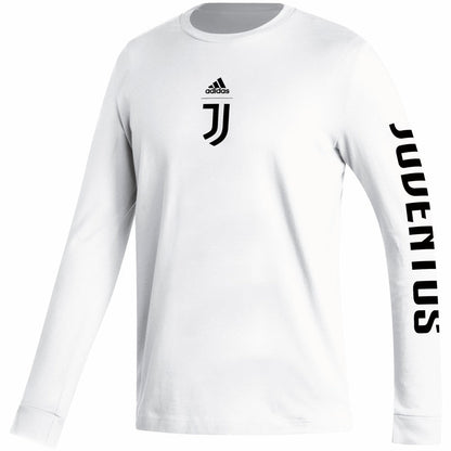 Juventus Team Crest Long Sleeve T-Shirt Discount - White