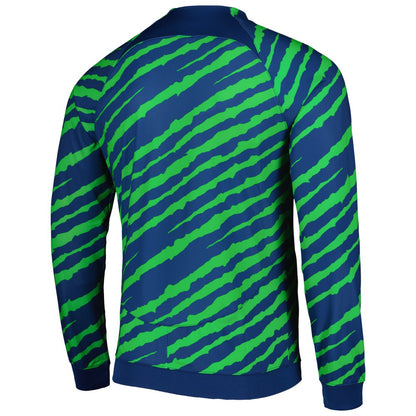 Brazil National Team 2022 Academy Pro Anthem Performance Raglan Full-Zip Jacket for sale - Blue/Green