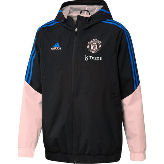 Manchester United Training All-Weather Raglan Full-Zip Hoodie Jacket Discount - Black