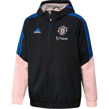 Manchester United Training All-Weather Raglan Full-Zip Hoodie Jacket Discount - Black