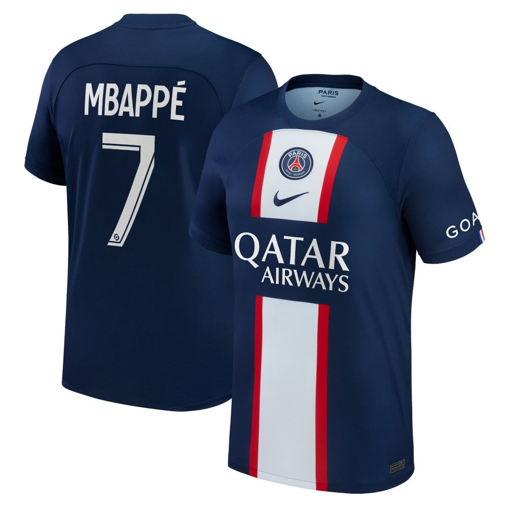 Kylian Mbappé Paris Saint-Germain 2022/23 Home Replica Player Jersey on sale - Blue