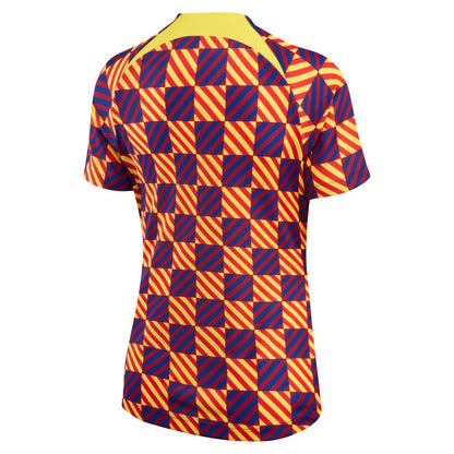 Barcelona Women's 2022/23 Pre-Match Raglan Performance Top on sale - Yellow