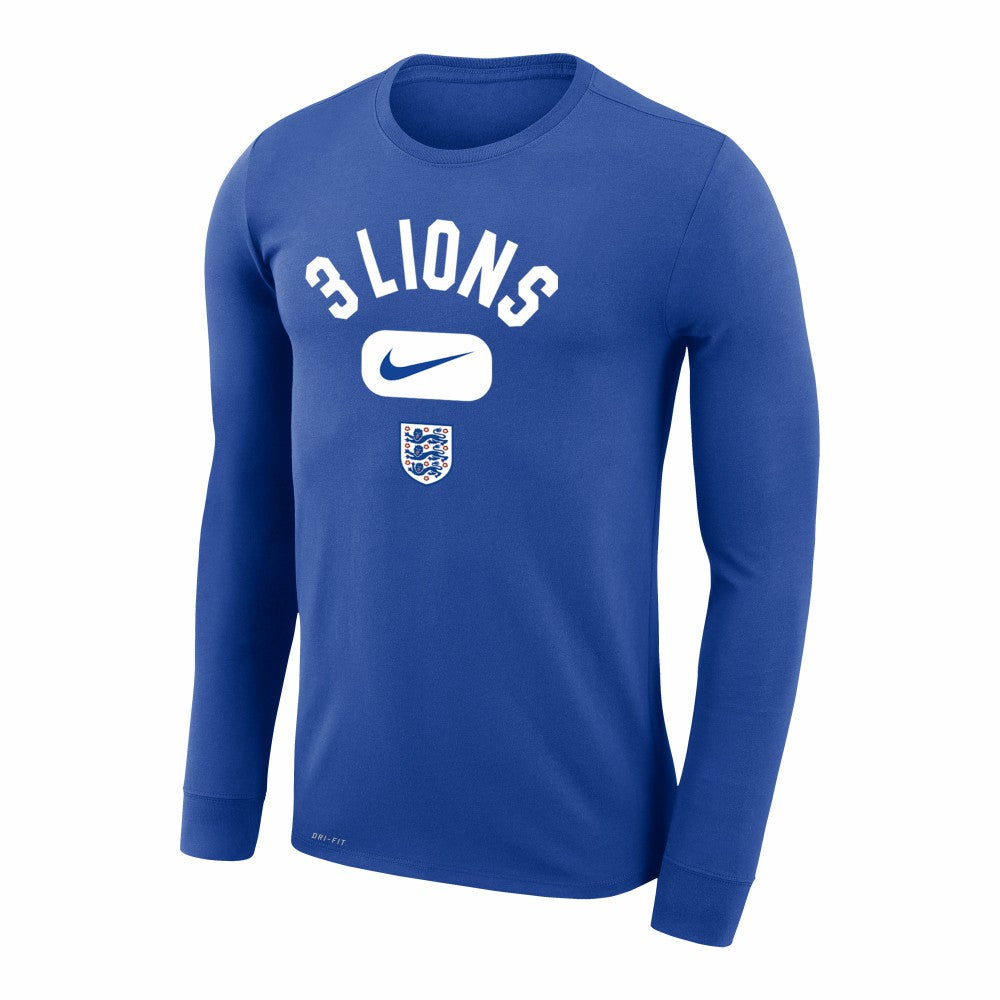 England National Team Lockup Legend Performance Long Sleeve T-Shirt for sale - Royal