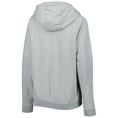 England National Team Women's Lockup Varsity Fleece Raglan Pullover Hoodie for sale - Heather Gray