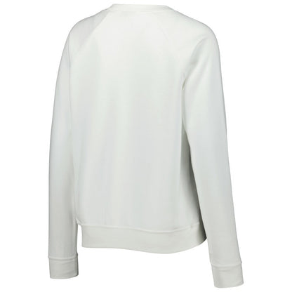 Brazil National Team Women's Lockup Varsity Tri-Blend Raglan Pullover Sweatshirt for sale - White